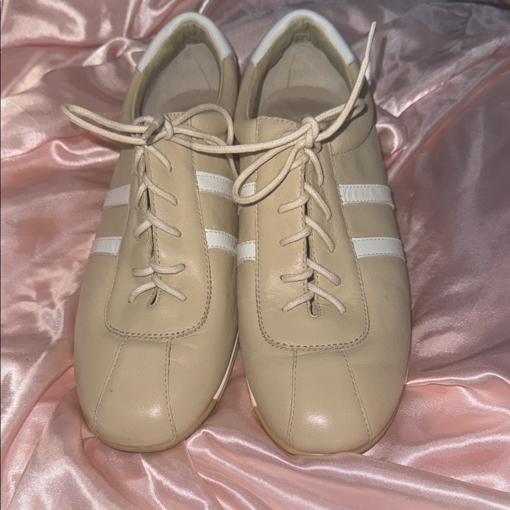 Anne Klein Sport Tan and White Sneakers